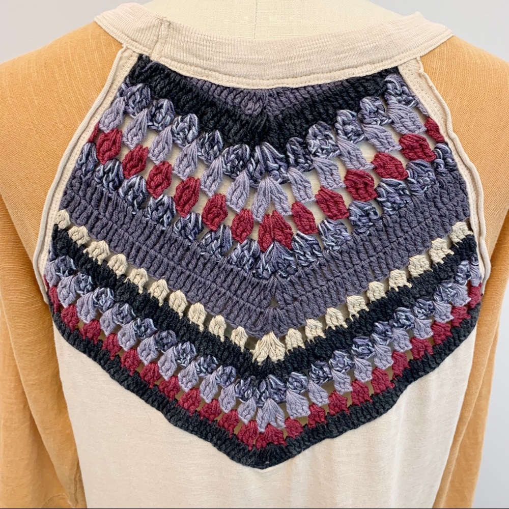 Free People Spring Bound Crochet Tee Small - Picture 11 of 14